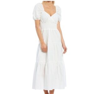 Elegant White Midi Dress